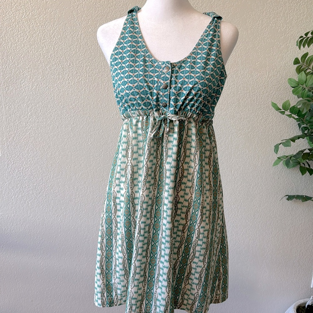 Athleta 2 Petite Multicolored Blue Sun Dress
